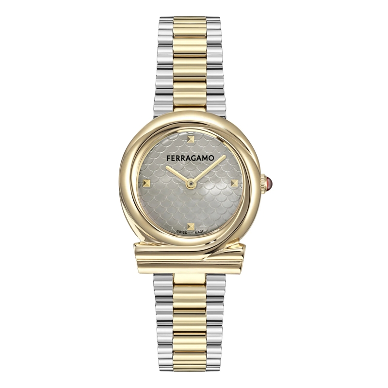 Salvatore Ferragamo Quarzuhr Quarz-Analoguhr Gancini Twisted gold