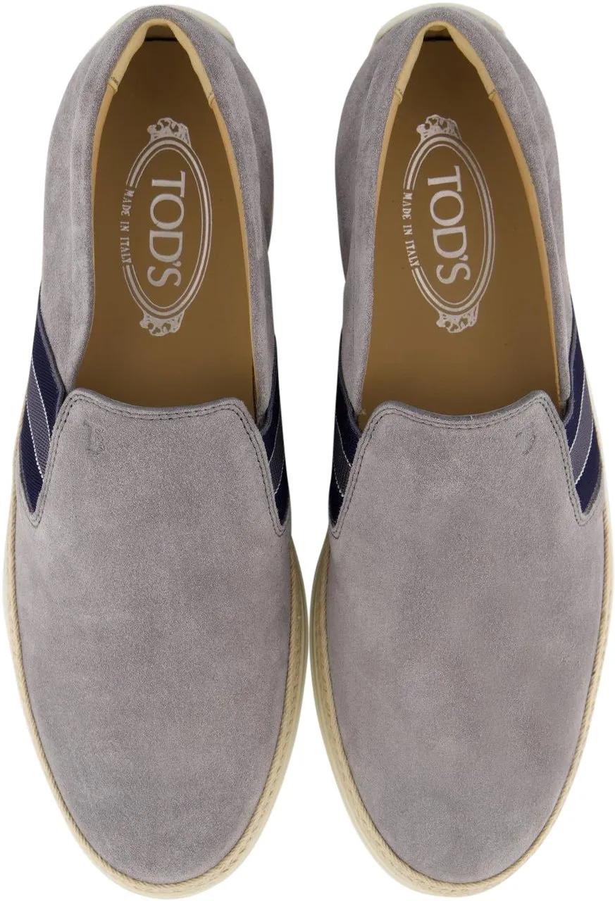 Thumbnail - Tod's Loafer - Heren Rafia Loafer Suede Grijs - Gr. UK_10 - in Grau - für Damen