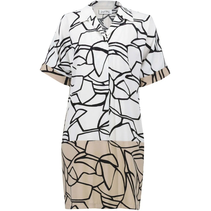 Joseph Ribkoff Midikleid Joseph Ribkoff Lds Dress Jurken Ecru 261087 weiß
