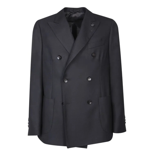 Lardini Double-Breasted Jacket Black 