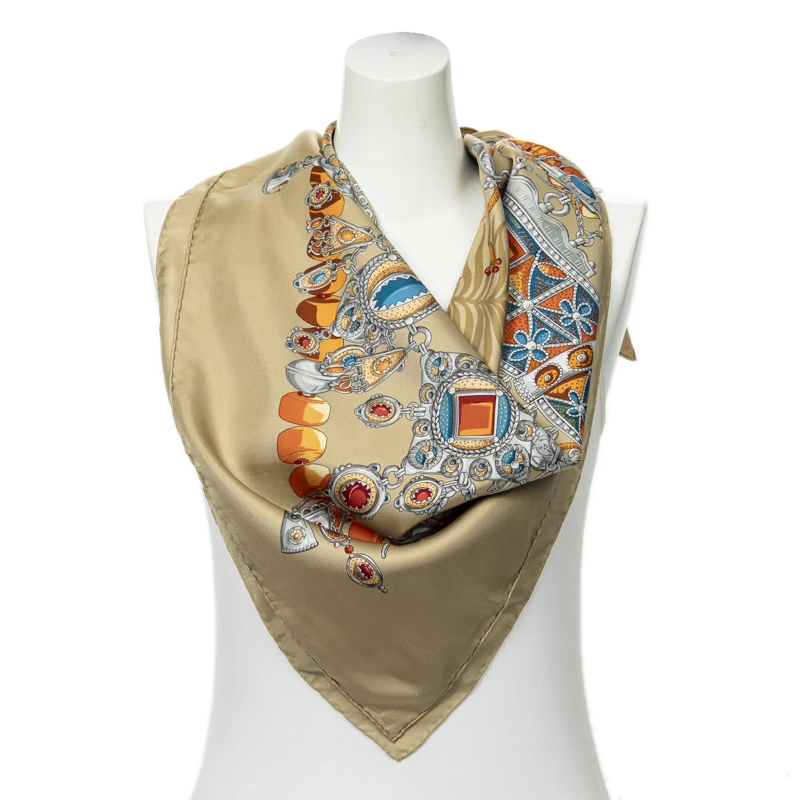 Hermès Leichter Schal Scarf gold