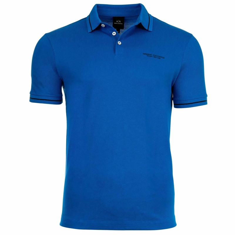 Armani Exchange Polohemd Armani Exchange A|X ARMANI EXCHANGE Herren Poloshi blau