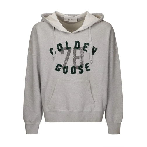 Golden Goose Hoodie Hooded Sweatshirt With Drawstring Grey