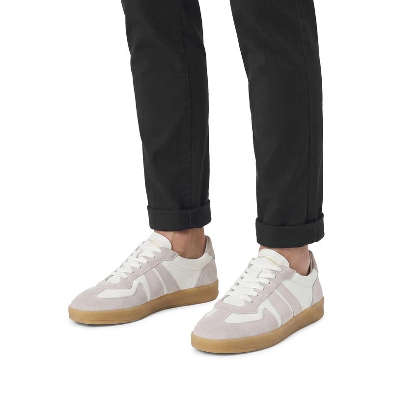 National Standard Schnürschuhe Sneaker aus Leder beige