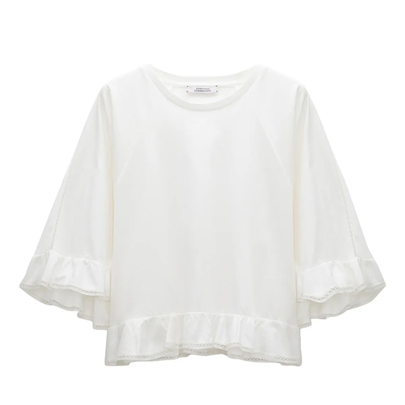 Dorothee Schumacher Bluse SOFT VOLUME shirt camellia white