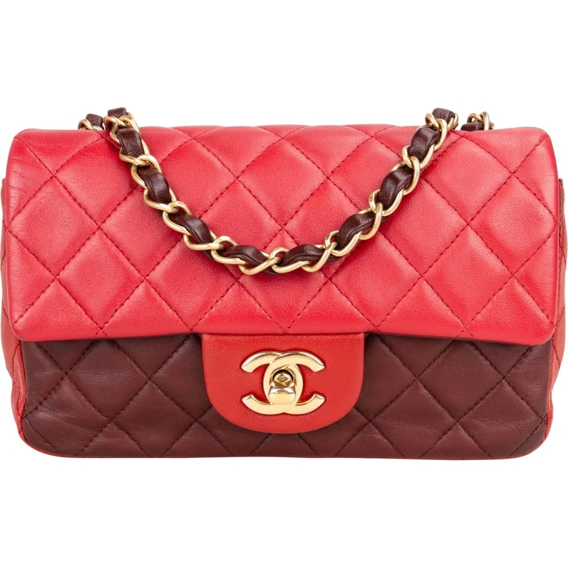 Chanel Tote Chanel Quilted Lambskin Single Flap Crossbody Bag rot