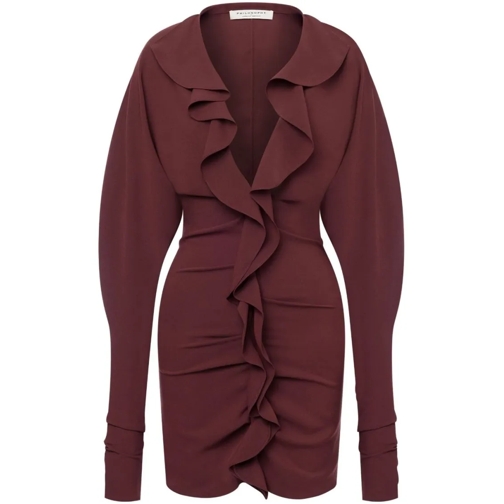 Philosophy Di Lorenzo Serafini Mini-Kleider Auburn Brown Ruffled Dress Brown