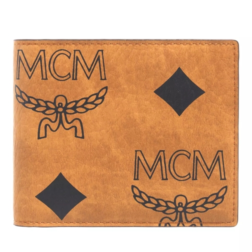 MCM Aren Visetos Small Wallet Sml Cognac Bi-Fold Portemonnee