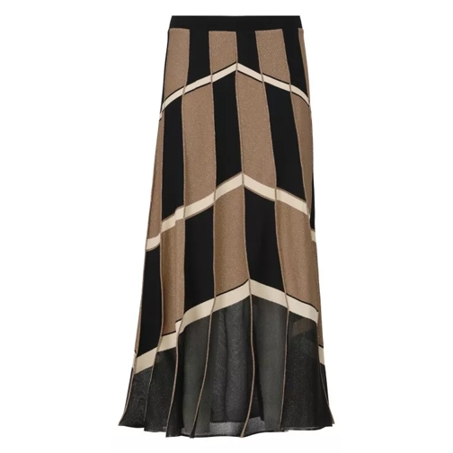 D. Exterior Black Pleated Skirt Multicolor 