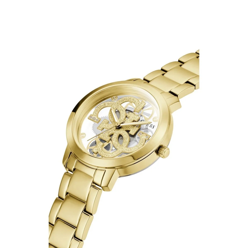 Guess Quarzuhr Quarz Analog Uhr Gt Quattro Clear gold(Image 9)