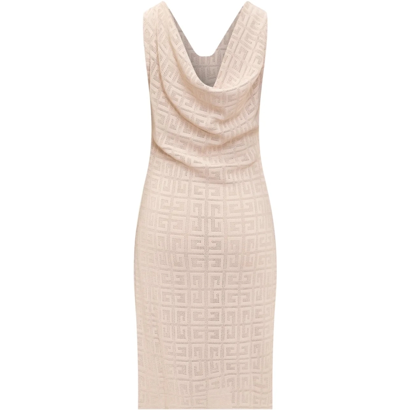 Givenchy Robe midi Abito Drappeggiato 4G in Jacquard weiß(Image 2)