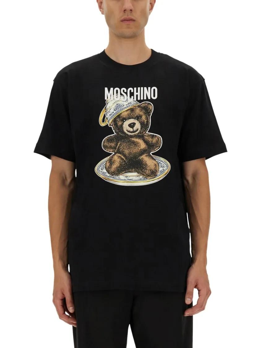 Thumbnail - Moschino - Whimsical Graphic Print T-Shirt - Größe M - schwarz