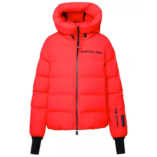 Moncler 'Suisses' Red Technical Poplin Down Jacket Red 