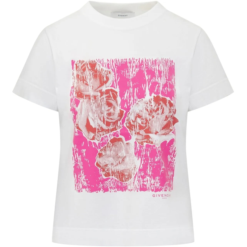Givenchy T-shirt T-Shirt Stampa Floreale weiß