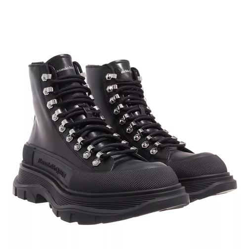 Alexander McQueen High Boots Leather Black sneaker haut de gamme