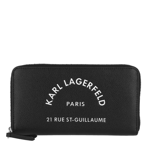 Karl Lagerfeld Rue St Guillaume Zip Wallet Black Kontinentalgeldbörse