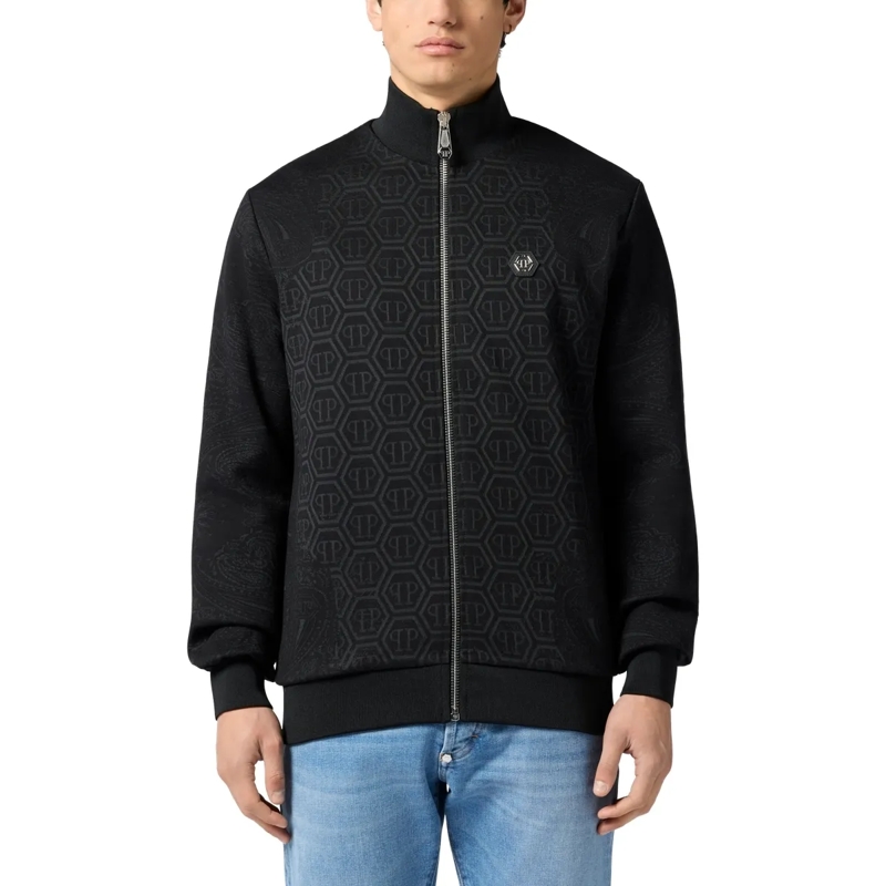 Philipp Plein Daunenjacke Tracksuit Jacket Jacquard Monogram Paisley schwarz(Image 3)