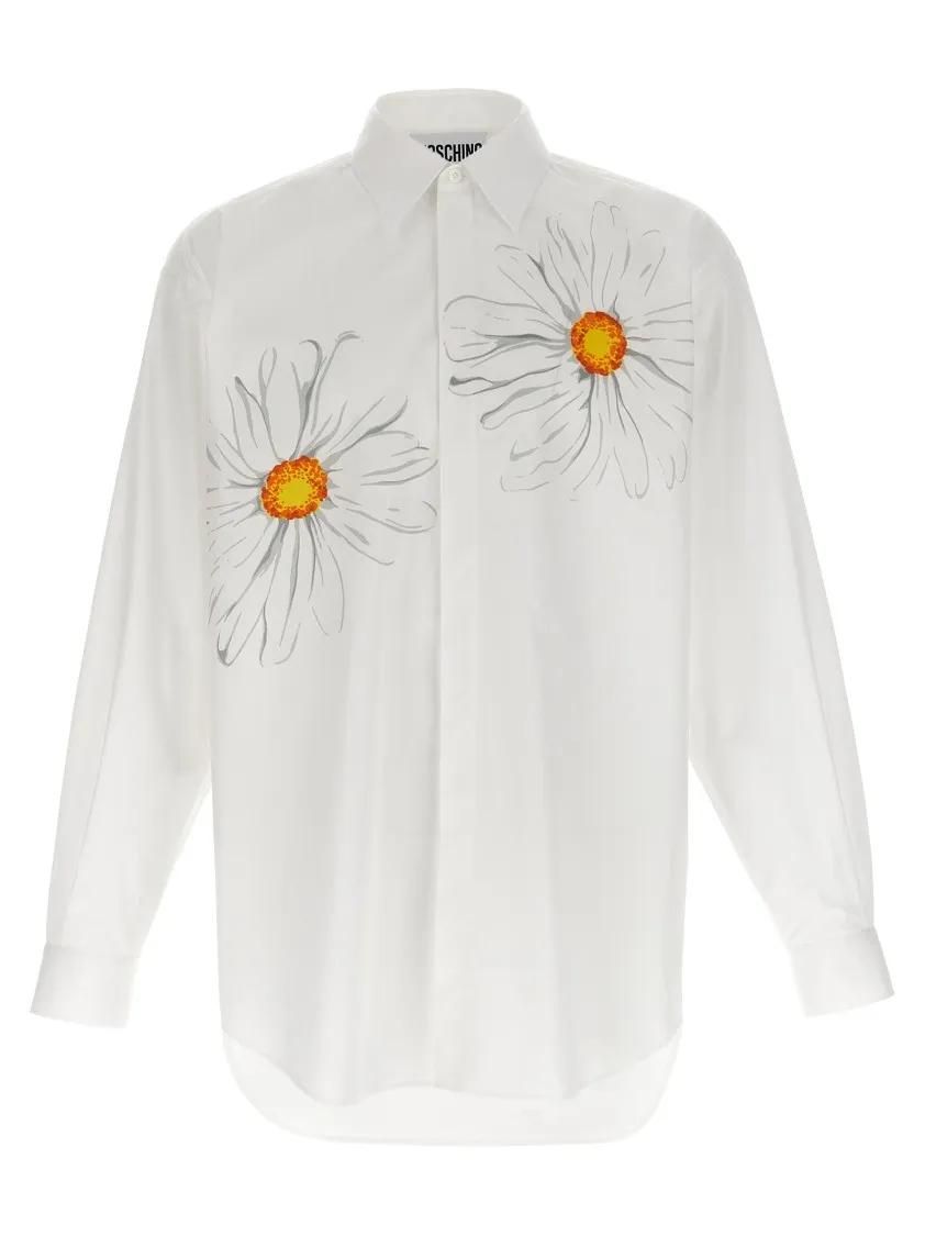 Thumbnail - Moschino - 'Margherite' Shirt - Größe 40 - weiß
