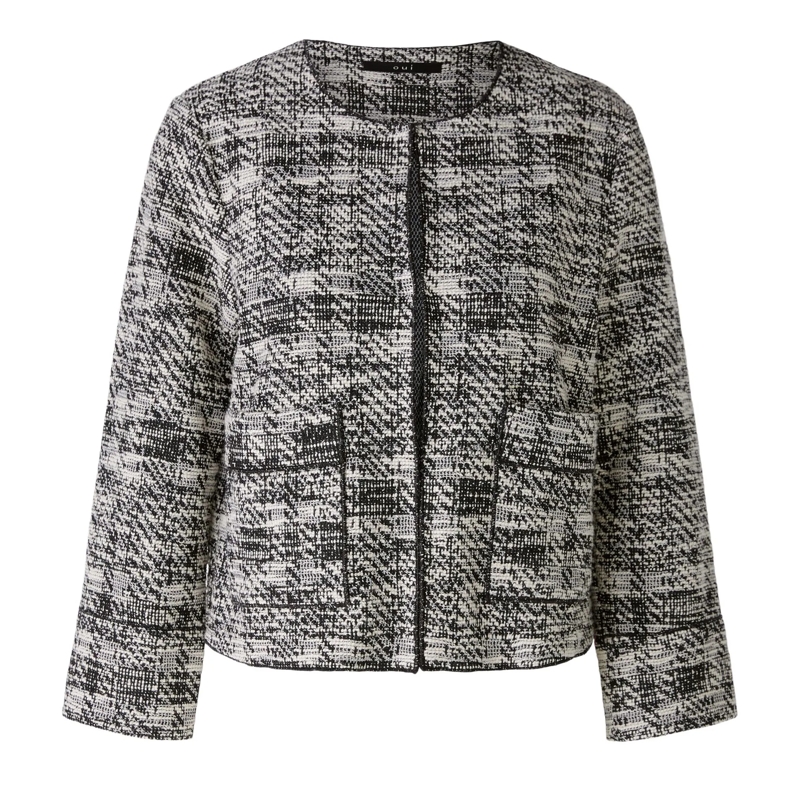 Oui Daunenjacke Jerseyjacke weiss