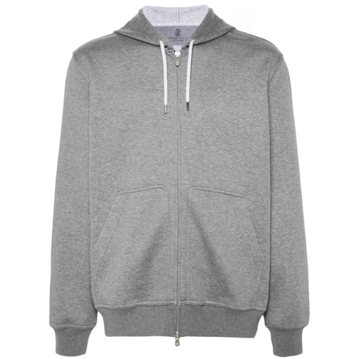 Brunello Cucinelli Hoodie Melange Effect Hoodie Grey