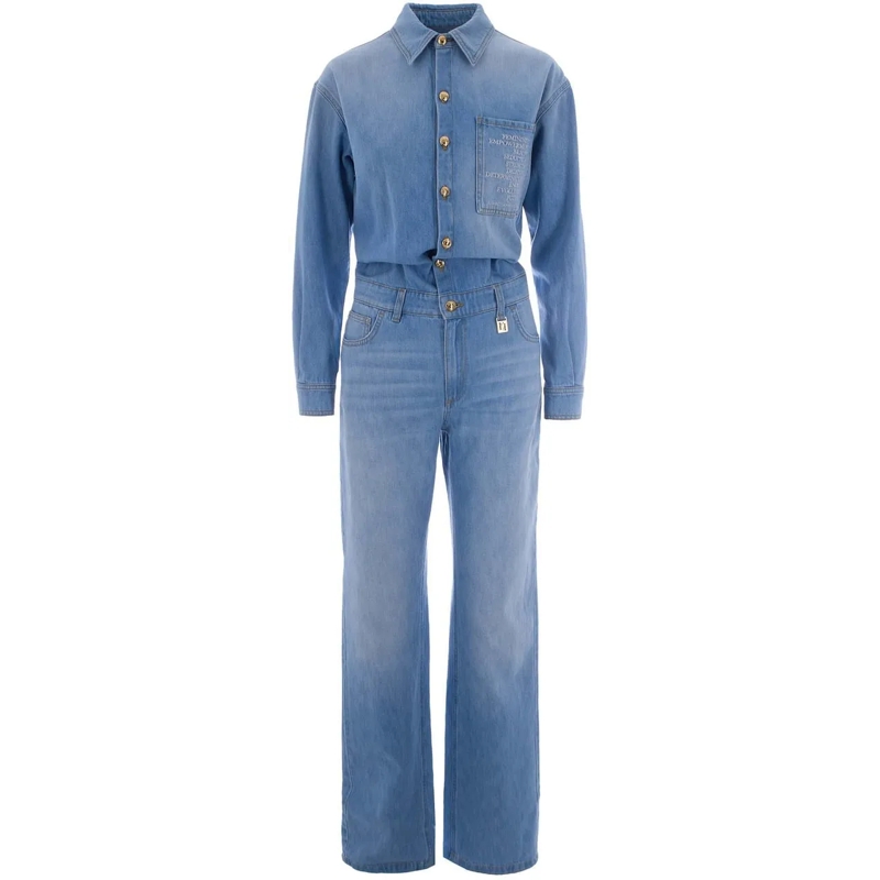 Elisabetta Franchi Boyfriend-Jeans Trousers Light Blue blau