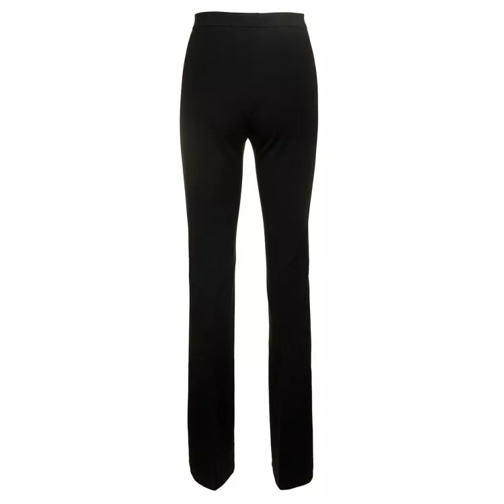Pinko Black High-Waisted Flare Pants In Viscose Blend Black Casual byxor