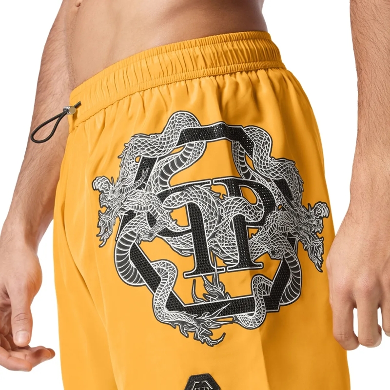 Philipp Plein Shorts Badehose Dragon gelb(Image 4)