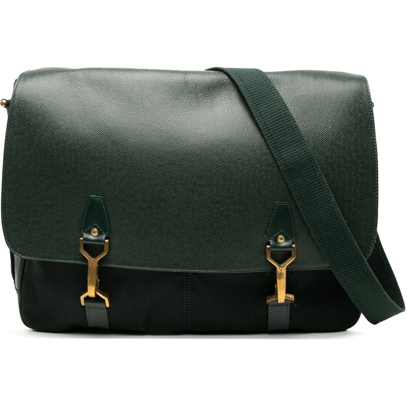 Louis Vuitton Schultertasche Taiga Dersou grün