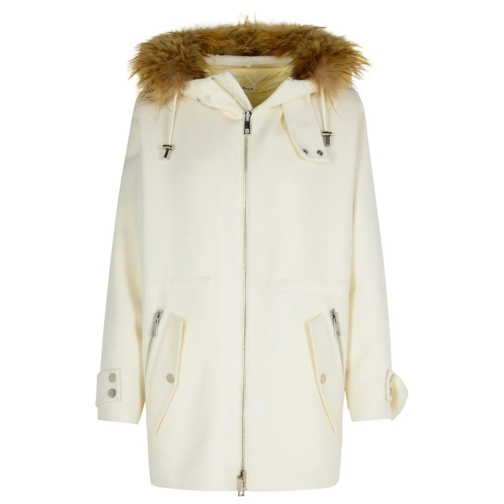 P.A.R.O.S.H. Parka-Mäntel Leak' Cream Wool Parka Neutrals