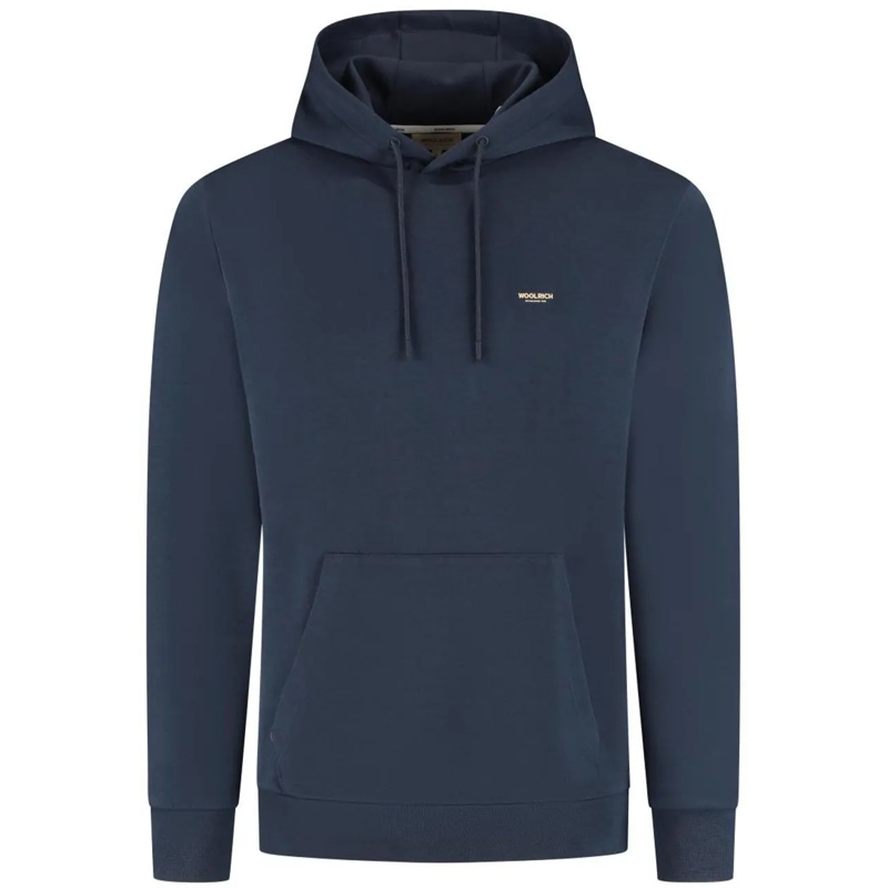 Woolrich  Logo Interlock Hoodie blau