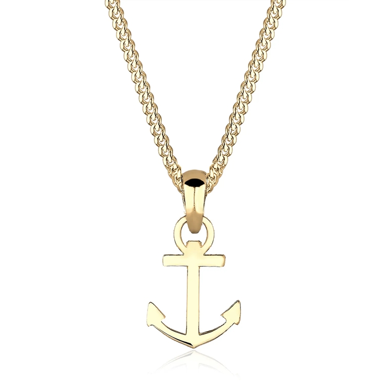 Elli Mittellange Halskette Halskette Anker Heimatsymbol 585 Gelbgold gold