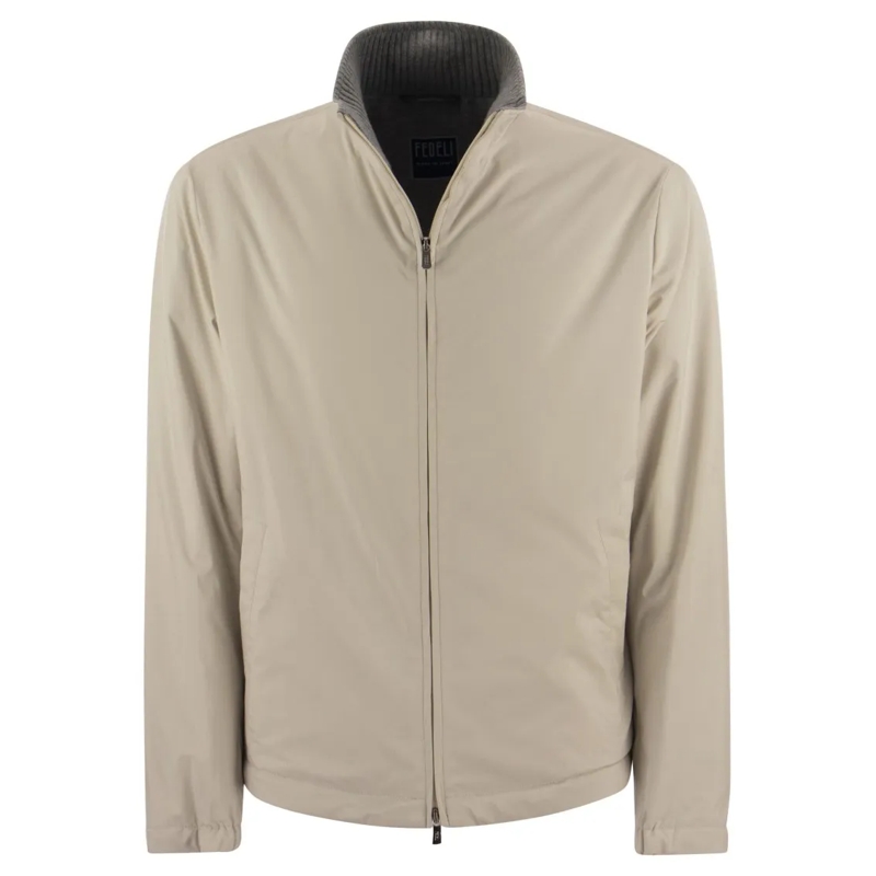Fedeli  Mid-Weight Cashmere-Lined Jacket Neutrals
