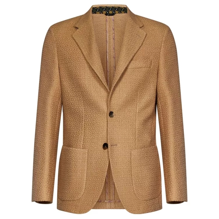 Beige single store breasted coat