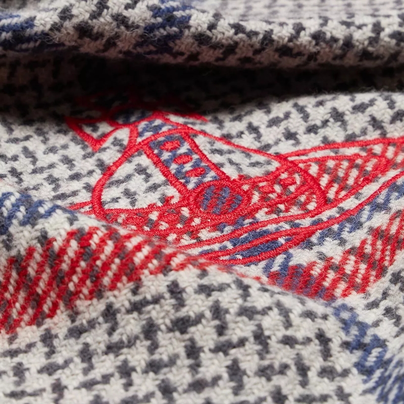 Vivienne Westwood Wollschal Stripe and Check Yak Scarf Red(Image 4)