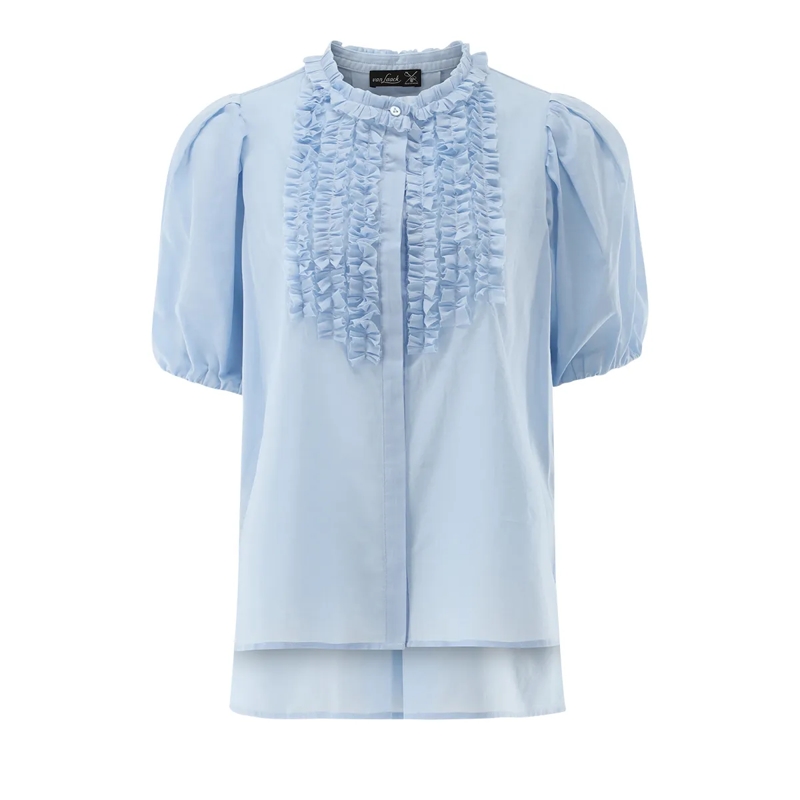 VAN LAACK Bluse Bluse Modern Fit Uni blau