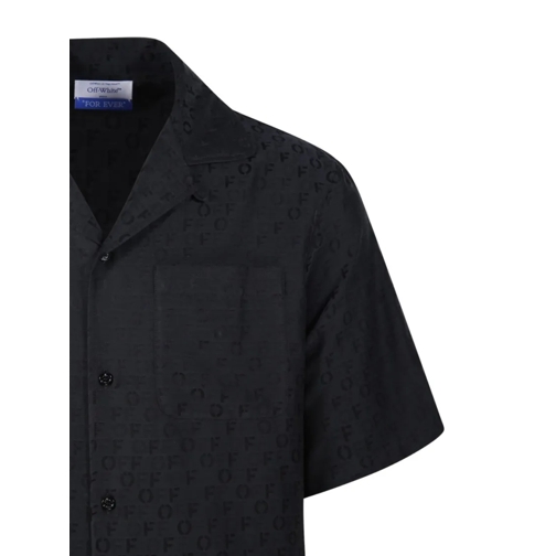 Off-White Hemden Off Ao Jacq Silkcot Holiday Shirt Black (Image 4)