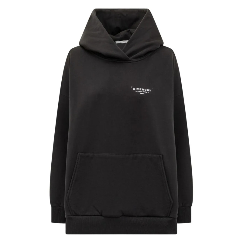 Givenchy  Relaxed Fit Hoodie Sweatshirt With Contrasting Log Black