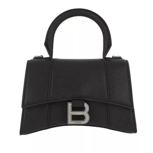 Balenciaga Hourglass Small Handle Bag Black Satchel