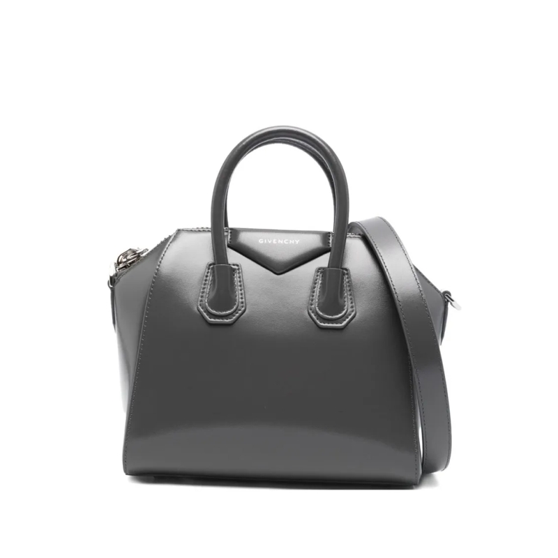 Givenchy Sac à bandoulière Structured Grey Handbag In Silk And Nylon Grey