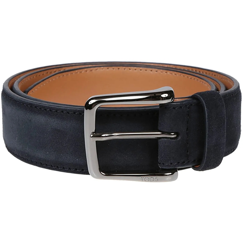 Tod's Ceinture en cuir New Basic Belt Blue blau