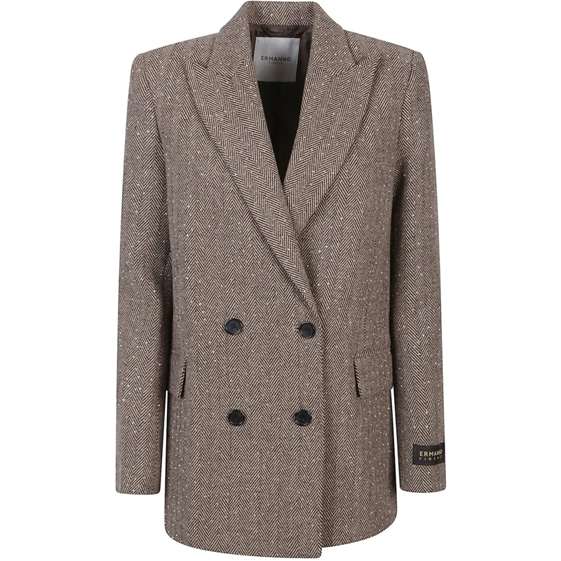 Ermanno Firenze Veste de transition Jacket Brown braun