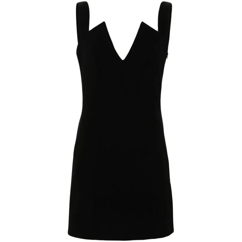 Givenchy Mini-robe V-Neck Sleeveless Dress Black