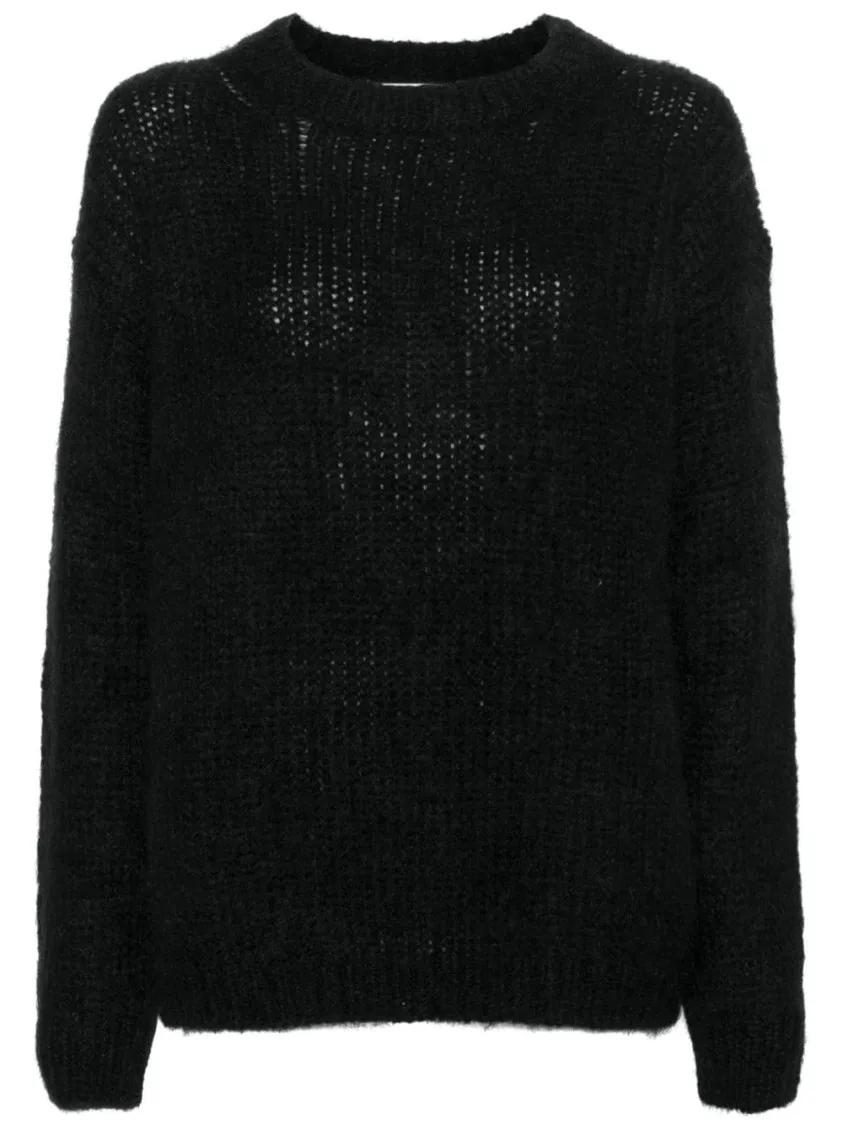 P.A.R.O.S.H. - Black Drop Shoulder Sweater - Größe S - schwarz