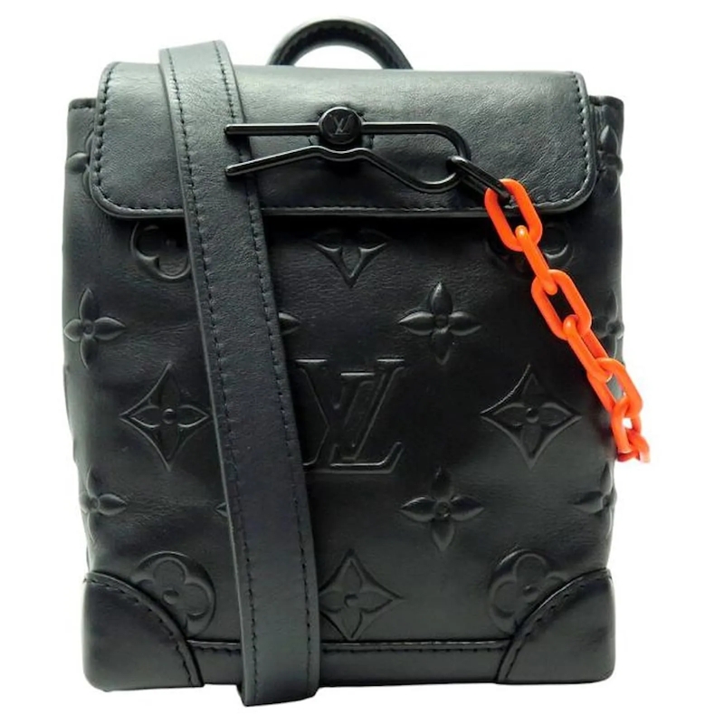 Louis Vuitton Rucksack NEUE LOUIS VUITTON NANO STEAMER M58707 SCHWARZE MO schwarz