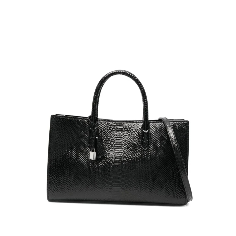 MICHAEL Michael Kors Fourre-tout Textured Leather Shopper Tote With Detachable Stra Black