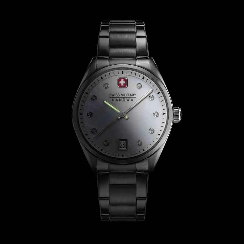 Swiss Military Hanowa Quarzuhr Quarzuhr Roadrunner Lady Sparkle silber(Image 6)