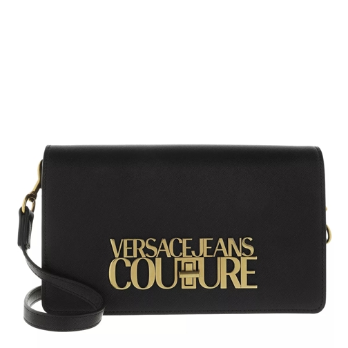 Versace Jeans Couture Logo Crossbody Bag Leather Black Crossbody Bag