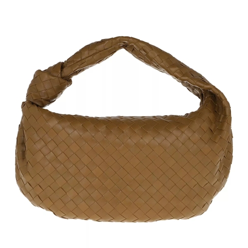 Bottega Veneta Jodie Intrecciato Knot Shoulder Bag Leather Moutarde/Gold Hobo Bag