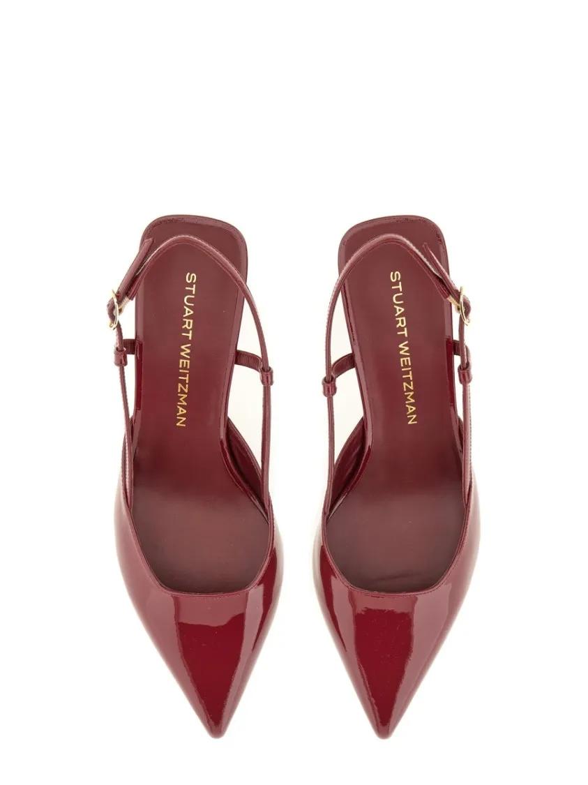 Thumbnail - Stuart Weitzman Hohe Schuhe - "Vinnie" Slingback - Gr. 36 (EU) - in Rot - für Damen