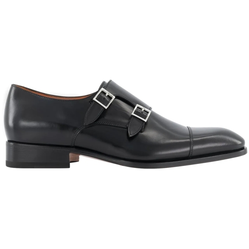 Santoni Claquette Double Buckle Carter schwarz